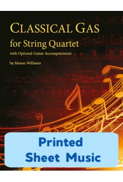 Classical Gas for String Quartet (opt Guitar) - 25005 Printed Sheet Music